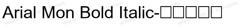 Arial Mon Bold Italic字体转换